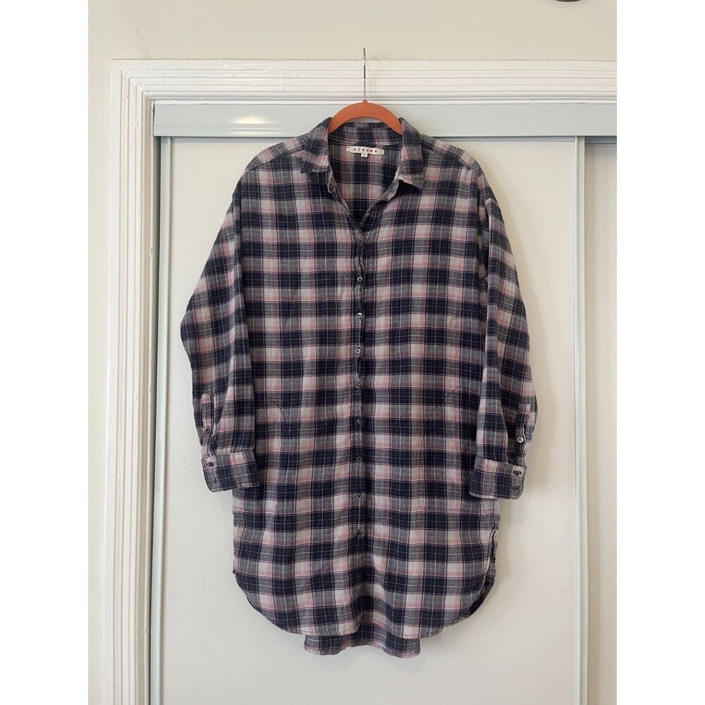 Xirena Plaid Shirt Dress - Small